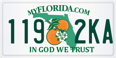FL license plate 1192KA