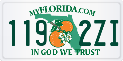 FL license plate 1192ZI