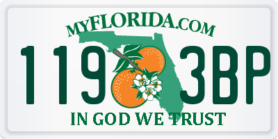 FL license plate 1193BP