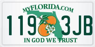 FL license plate 1193JB