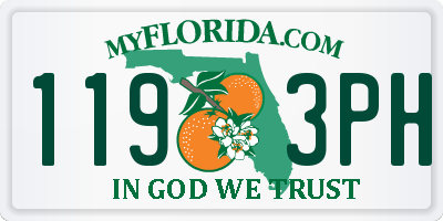 FL license plate 1193PH