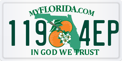 FL license plate 1194EP