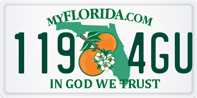 FL license plate 1194GU
