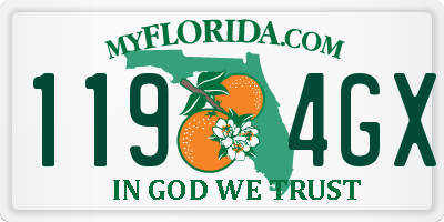 FL license plate 1194GX