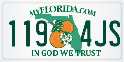 FL license plate 1194JS