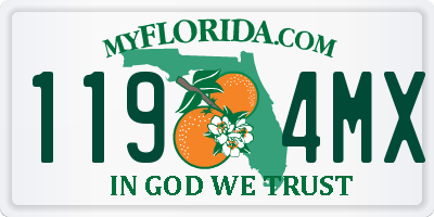 FL license plate 1194MX