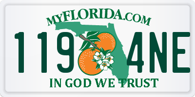 FL license plate 1194NE