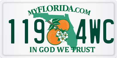 FL license plate 1194WC