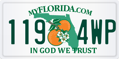 FL license plate 1194WP