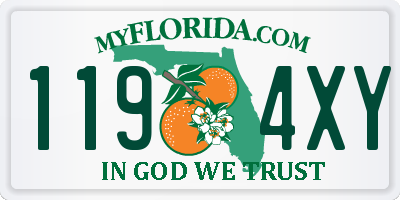 FL license plate 1194XY