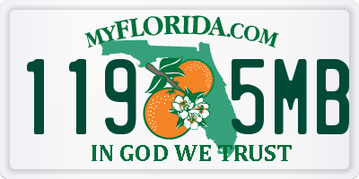 FL license plate 1195MB