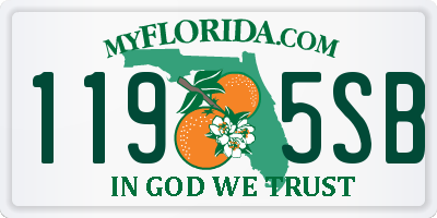 FL license plate 1195SB