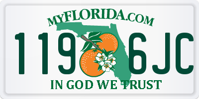 FL license plate 1196JC
