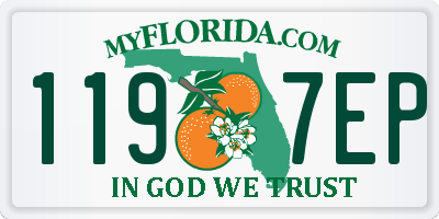 FL license plate 1197EP