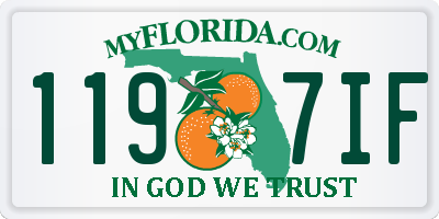 FL license plate 1197IF