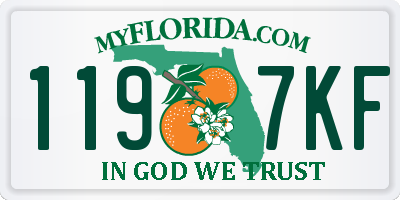 FL license plate 1197KF