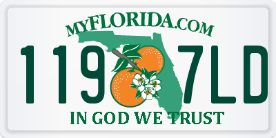 FL license plate 1197LD