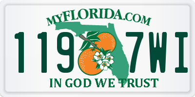 FL license plate 1197WI