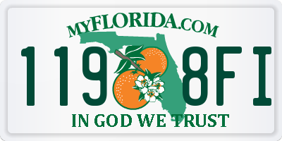 FL license plate 1198FI