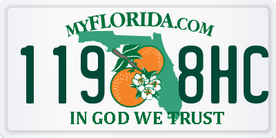 FL license plate 1198HC
