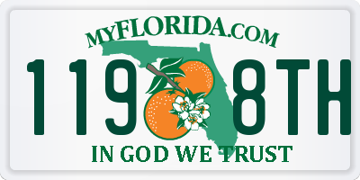 FL license plate 1198TH