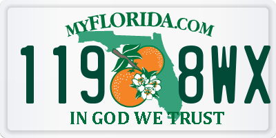 FL license plate 1198WX
