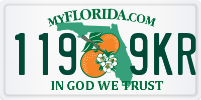 FL license plate 1199KR