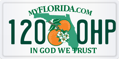 FL license plate 1200HP