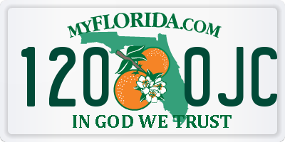 FL license plate 1200JC