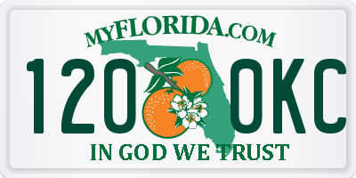 FL license plate 1200KC