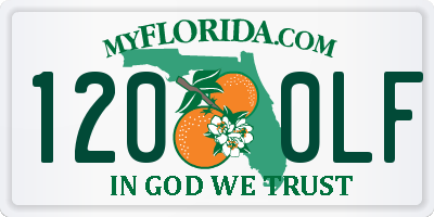 FL license plate 1200LF