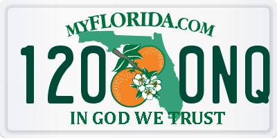 FL license plate 1200NQ