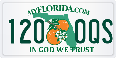 FL license plate 1200QS