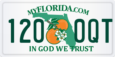 FL license plate 1200QT