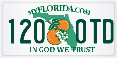 FL license plate 1200TD