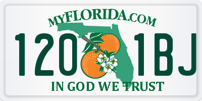 FL license plate 1201BJ