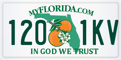 FL license plate 1201KV