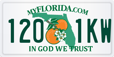 FL license plate 1201KW