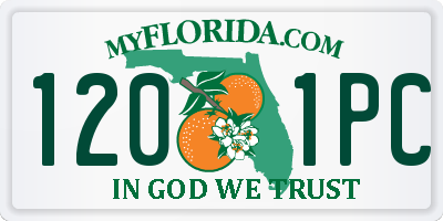 FL license plate 1201PC