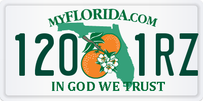 FL license plate 1201RZ