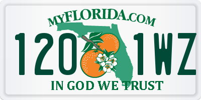 FL license plate 1201WZ