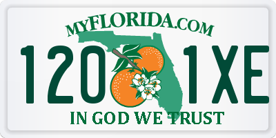 FL license plate 1201XE