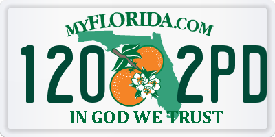 FL license plate 1202PD