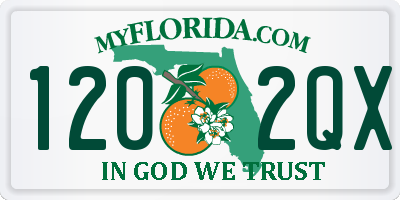 FL license plate 1202QX