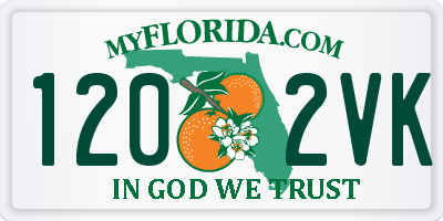 FL license plate 1202VK