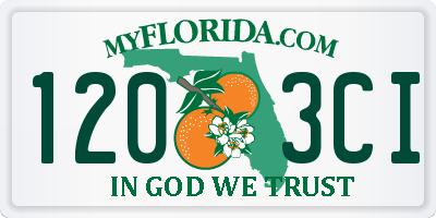 FL license plate 1203CI