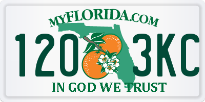 FL license plate 1203KC