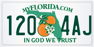 FL license plate 1204AJ