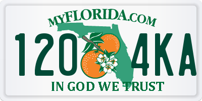 FL license plate 1204KA
