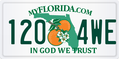 FL license plate 1204WE